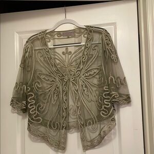 Elegant Embroidered Sheer Top